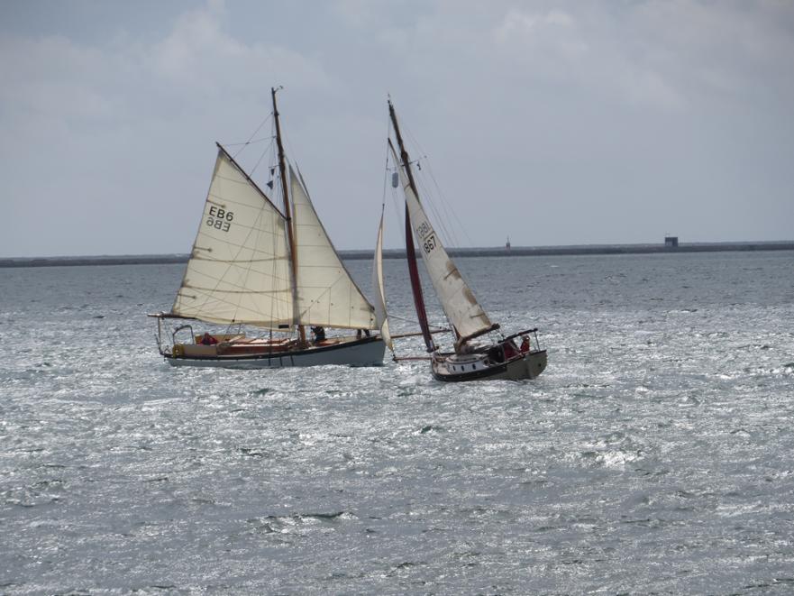 'Corncockle' and 'Ivy Green'
SW Gaffers welcome the OGA fleet in Plymouth, July 2017 © Steve Lorraine 2017 