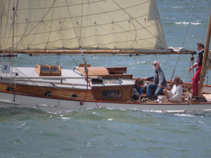 Well-travelled skipper & crew
'Gwenili' joins the SW Gaffers, Plymouth, 2017 © Steve Lorraine 2017 