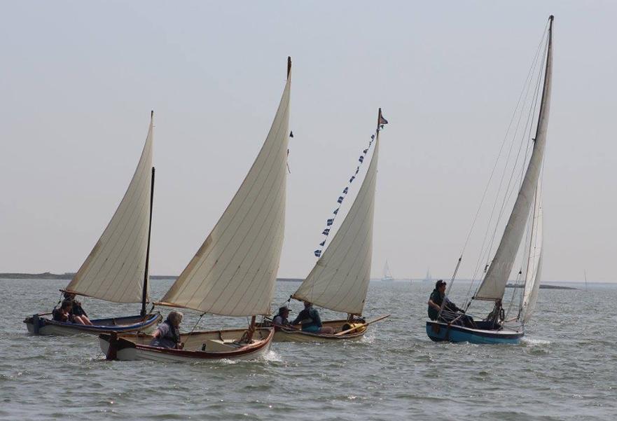 Close hauled. Smacks boats, GP14s, winklebrigs and Mirrors race together at Tollesbury © Jo Roblin 2016 