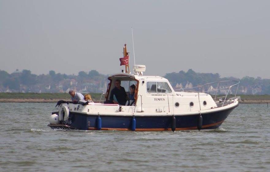 Safety boat. 'Tempus' stands by at Tollesbury Rally, 2016 © Jo Roblin 2016 
