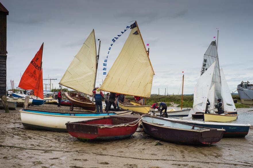 On the hard at Tollesbury. Boats on the hard at Woodrolfe Creek, Tollesbury Rally, 2014 © Steve Yates 2014 