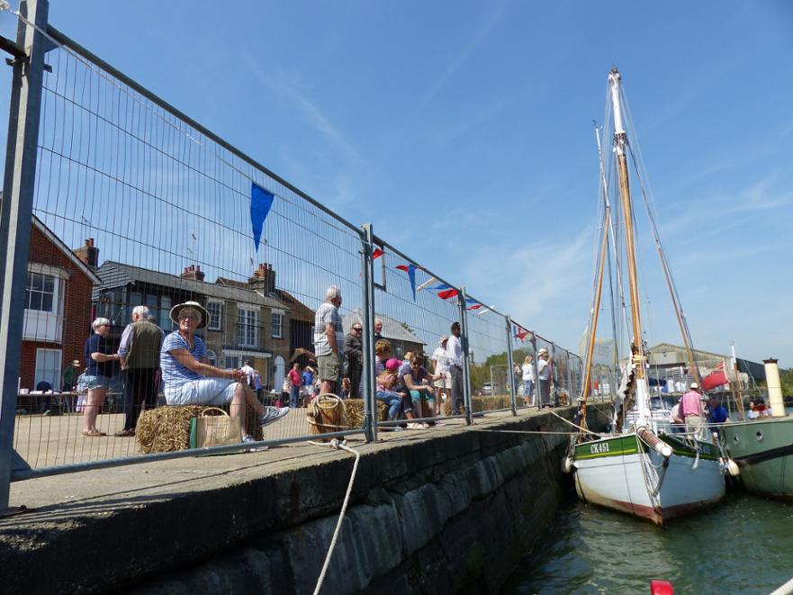 East Coast gaffers arrive at Mistley Quay, 2012 ©Sue Lewis 