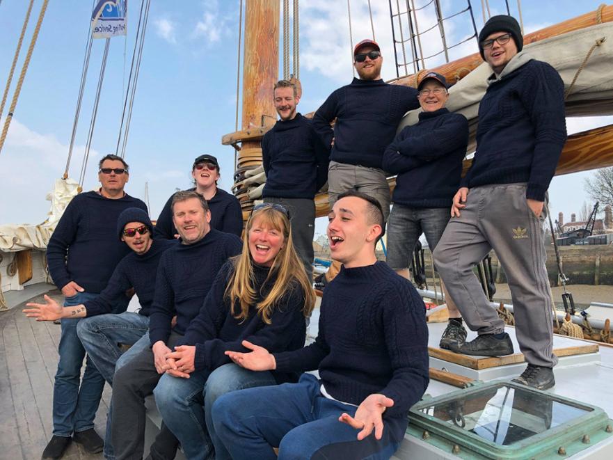 Williams II' crew on the Chatham to Weymouth leg of Round Britain ©Blyth Tall Ship 