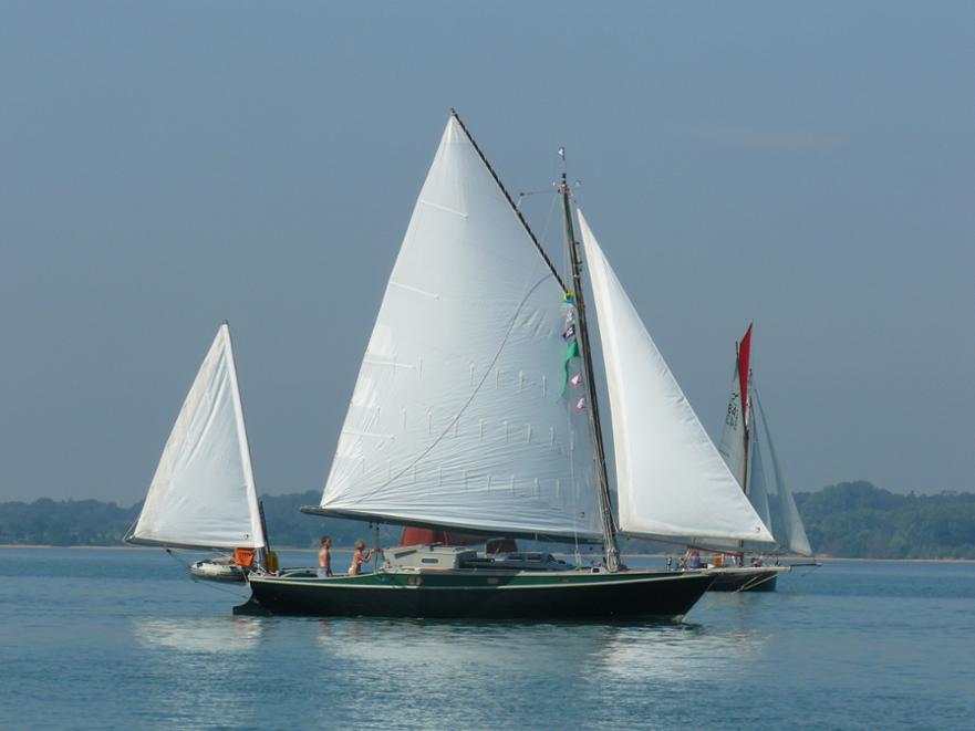 Lena Reekie and Bob Berk sailing Crow Aug 2007 ©Sue Lewis 
