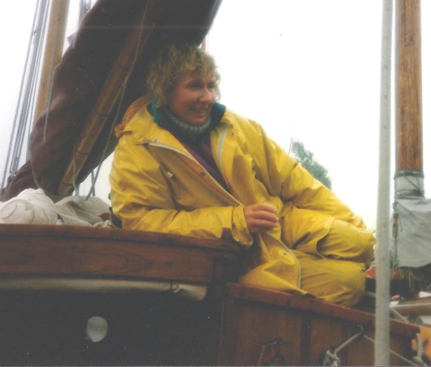 Leena Reekie relaxing on board Rik Homan's 