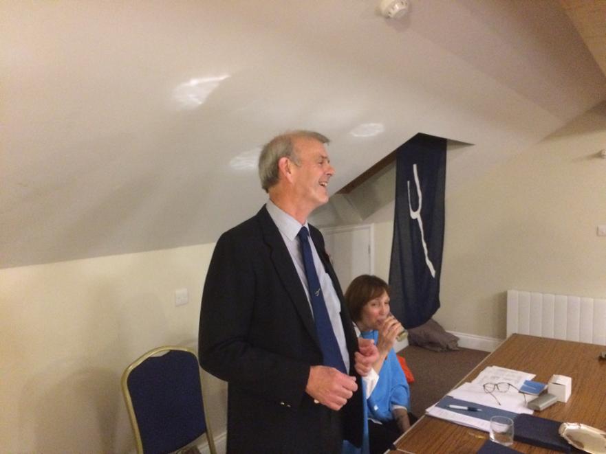 Robert Hill addresses the East Coast Gaffers AGM at WFYC ©Richard Giles 