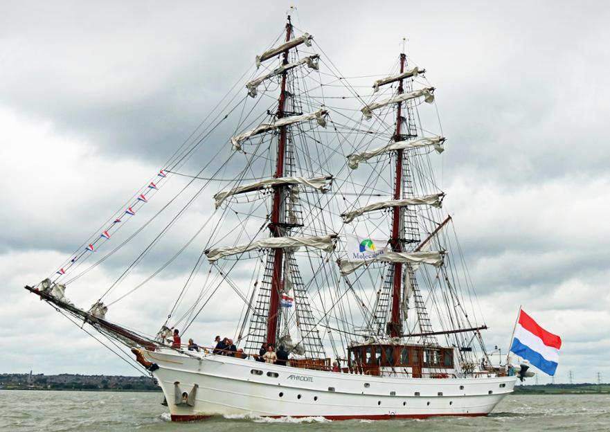 Tall ship 'Aphrodite' joins the Dutch fleet in Chatham, 2017 ©Mike Spurgin 