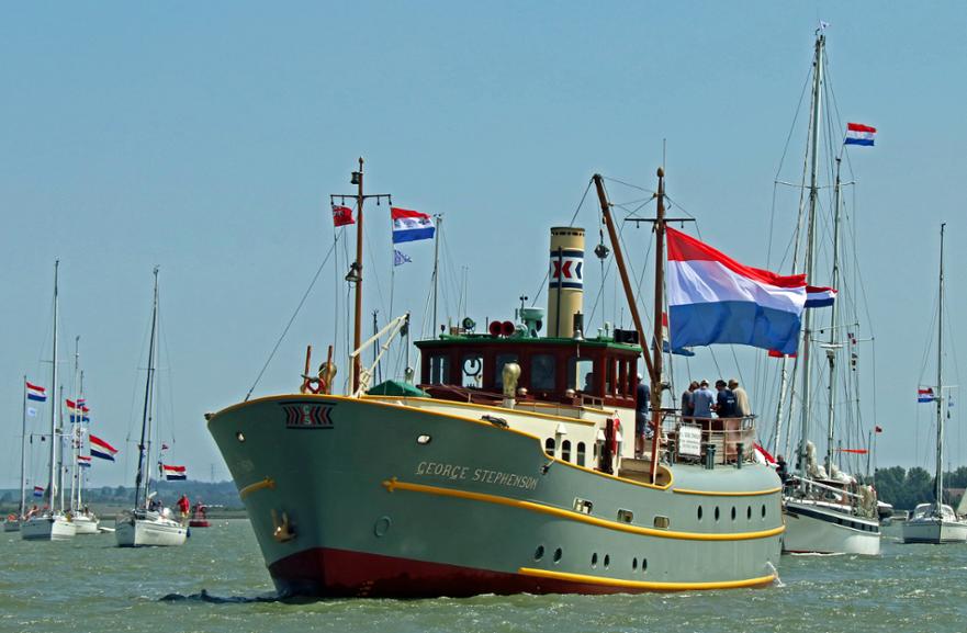 'SS George Stephenson' joins the Dutch fleet in Chatham, 2017 ©Mike Spurgin 