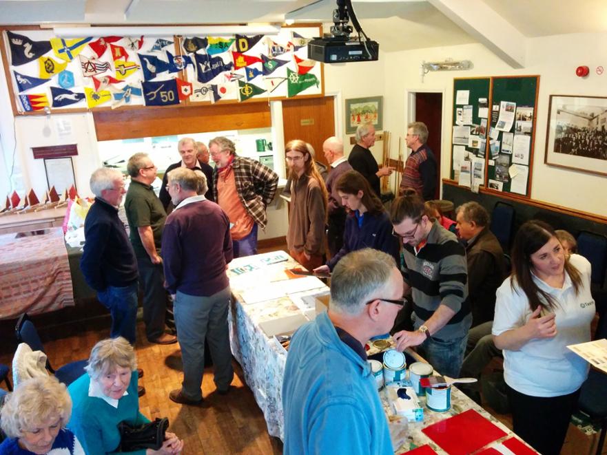 East Coast Gaffers at Teamac Paint seminar at Pin Mill Sailing Club Feb 2017 ©Sue Lewis 