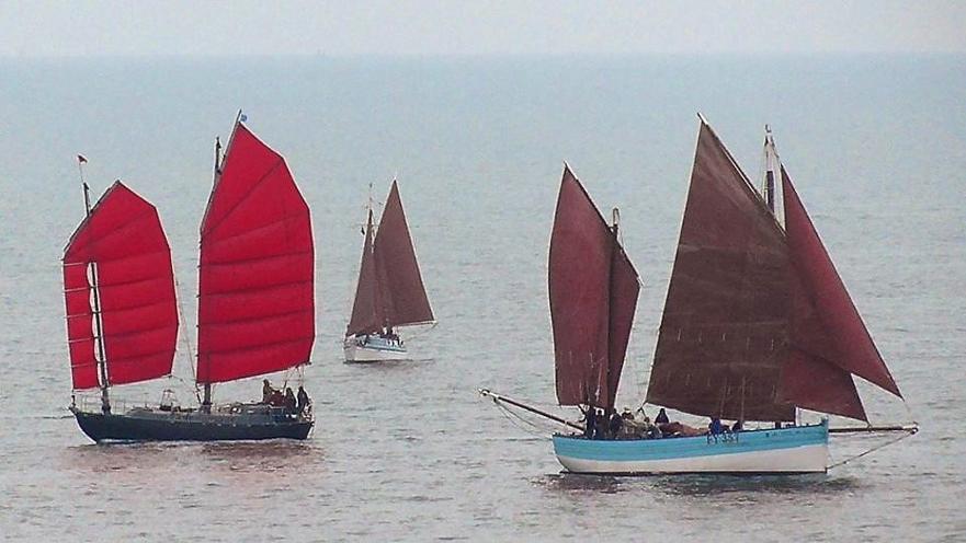 Variety of the boats racing at Brixham ©Penny Jolley 