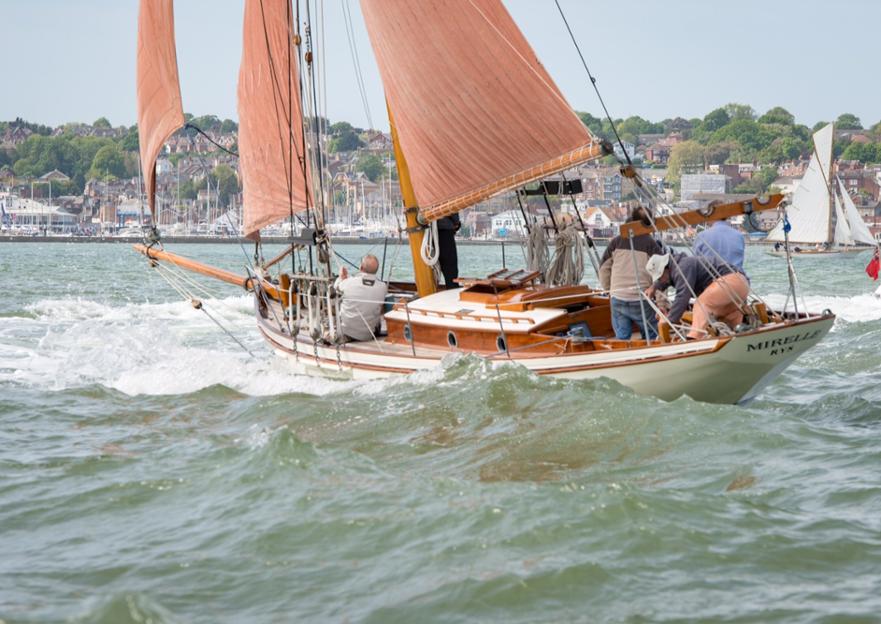 1937 classic gaff cutter 'Mirelle' joins Cowes Spring Classics, 2018 ©Chris Brown Photography 