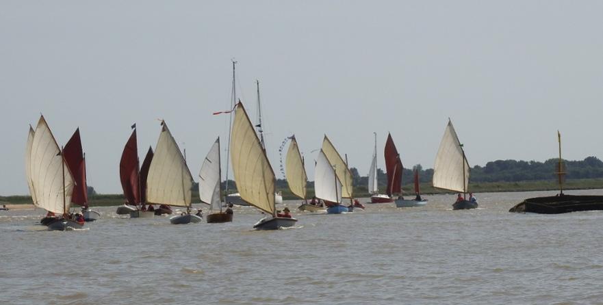 The Swallows and Amazons fleet entering Hamford Water ©Julian Cable 2015 