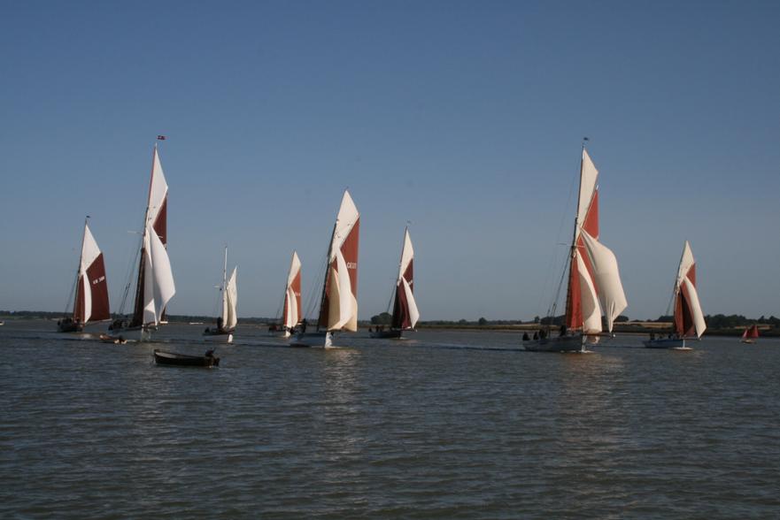 Start of the Smacks Race, Brightlingsea (Mersea Stone) 18 July 2015 ©Ian Kemp 2015 