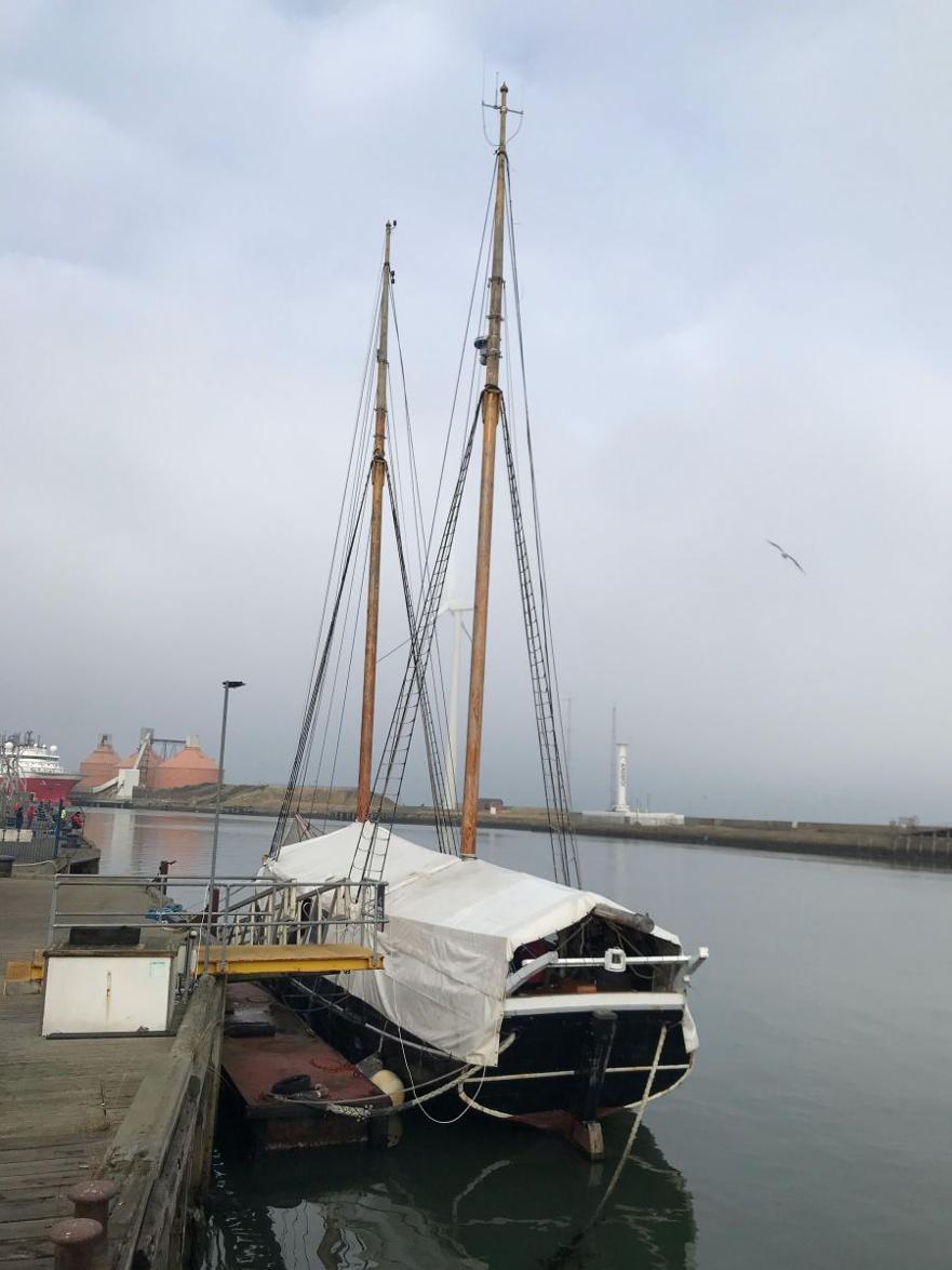 1: A tall ship at Blyth Tall Ship boatyard ©Charlie Harris 2022 