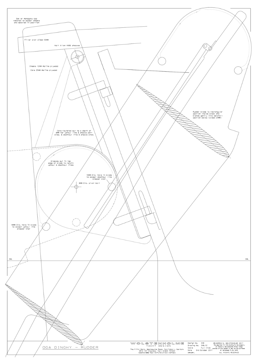 OGA dinghy rudder