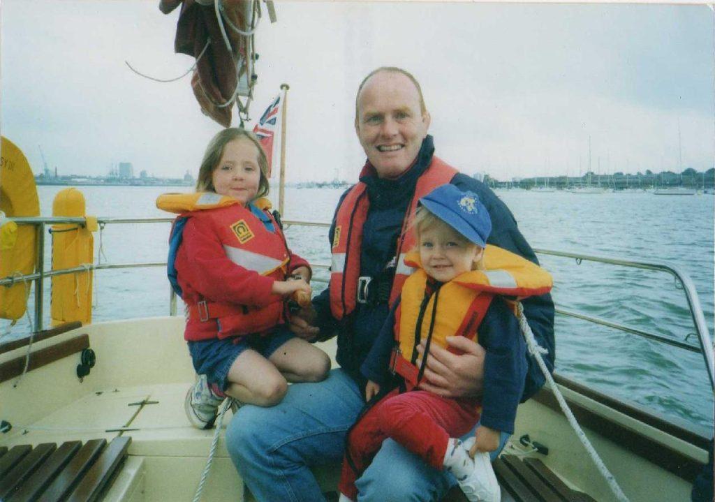 From left: Georgina Tall, William Tall, Hannah Tall onboard Gipsy III ©Jo Tall