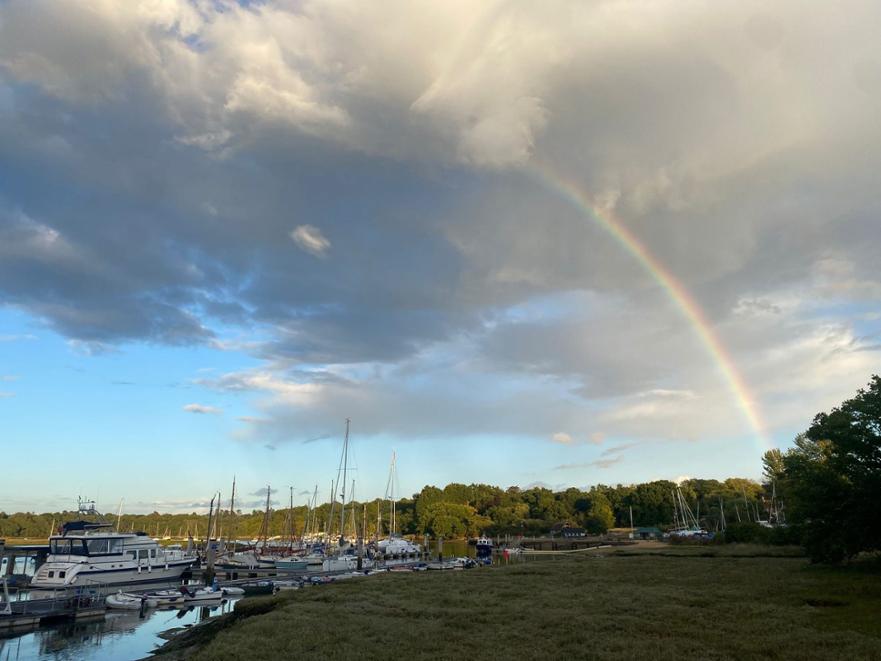 Rainbow over the fleet ©Georgina Tall