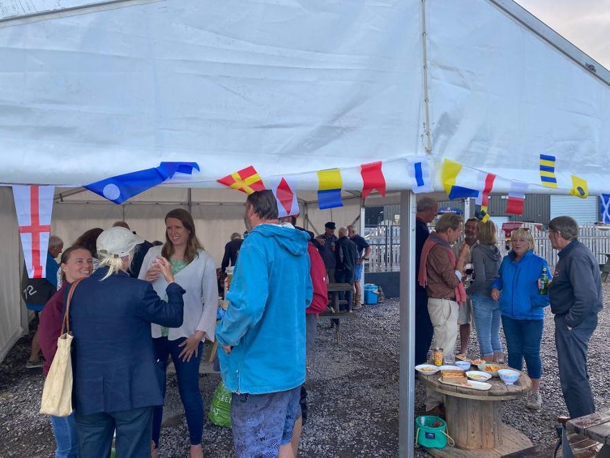 Welcome drinks at Buckler's Hard ©Georgina Tall