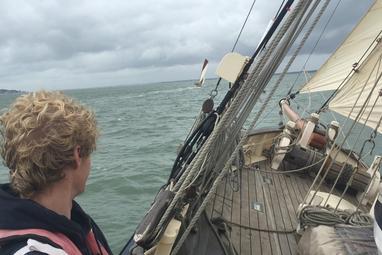 Felix sailing on Amelie Rose ©F Williams
